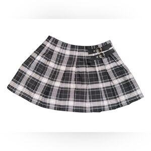 Forever 21 Black and White Plaid Mini Skirt